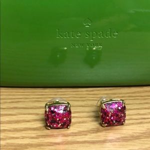 Like new Pink glitter ✨ Kate spade ♠️ earrings